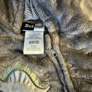 Mick Mack Gray Dinosaur Hoodie jumpsuit